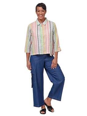 NWT Tulip Clothing Jaycee Top Leaf Vine Button Down Shirt Size XXL